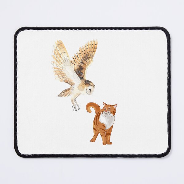 Item preview, A Cat And An Owl designed and sold by ApurwaArtShop.
