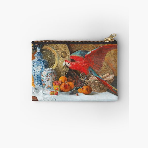 Item preview, Large Still Life with Parrot | Adrien Moreau | 1873 designed and sold by CJET.