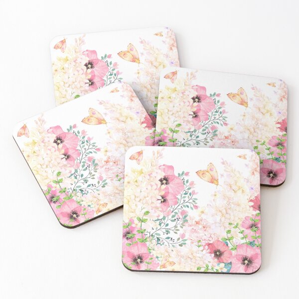 Item preview, Lush lazy summer afternoon floral watercolor garden designed and sold by Glimmersmith.