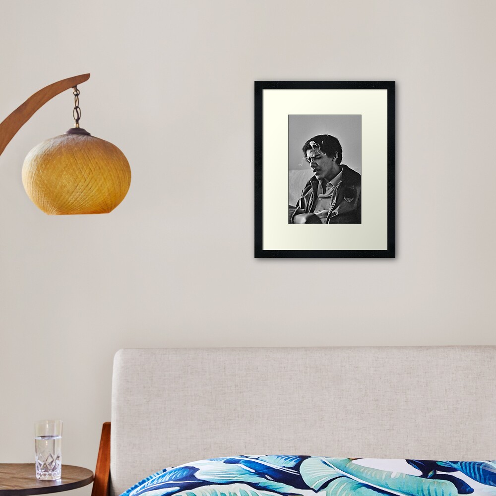 Young Barack Obama - Smoking Print Framed Art Print