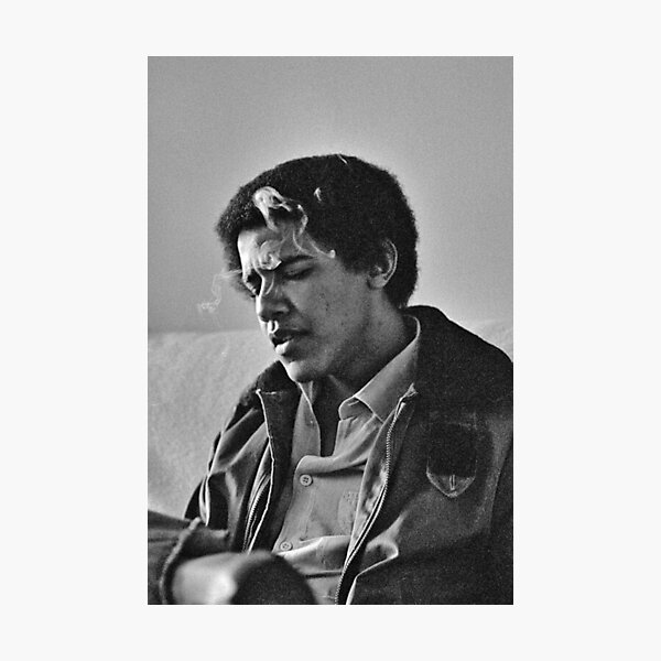 Young Barack Obama - Smoking Print Photographic Print