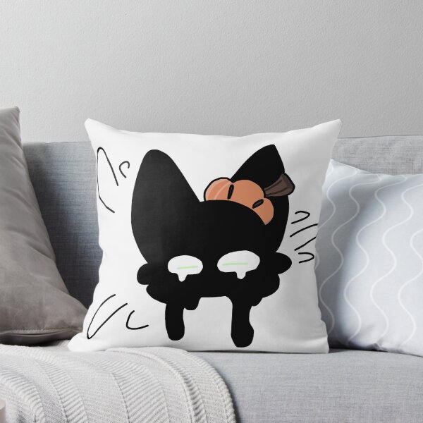 Item preview, anxious kitty + pumpkin hat designed and sold by CorvidCrow.