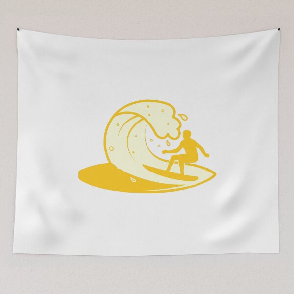 Item preview, Surfing on yellow surfboard  designed and sold by sharifex.