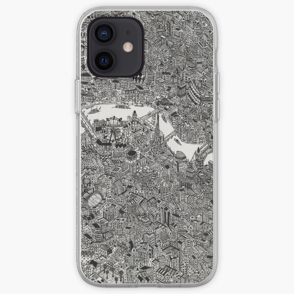 London map printed print Britain iPhone Soft Case