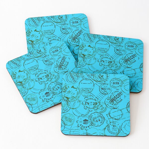 Item preview, Colorful Passport Stamps pattern - S14 designed and sold by Art-by-Geoff.