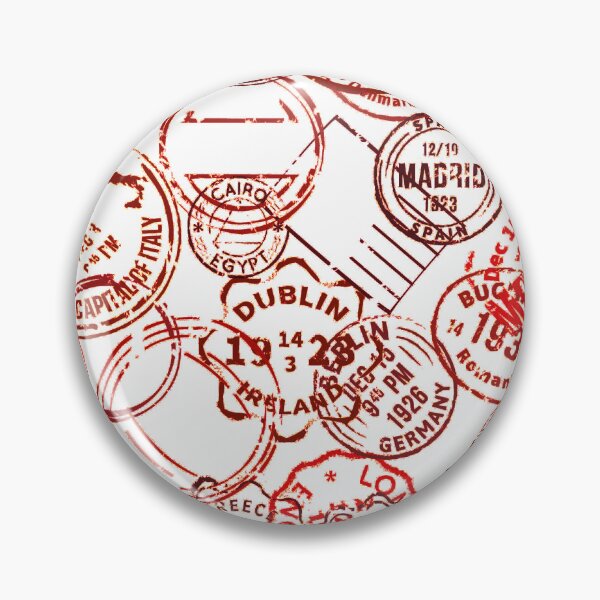 Item preview, Colorful Passport Stamps pattern - S16 designed and sold by Art-by-Geoff.