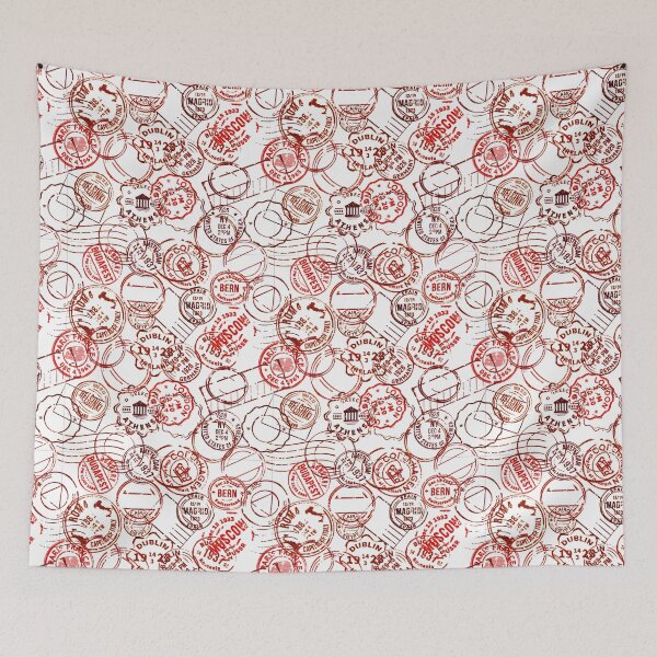 Item preview, Colorful Passport Stamps pattern - S16 designed and sold by Art-by-Geoff.