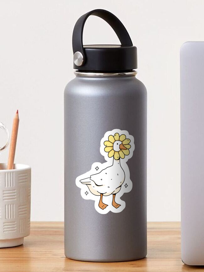 Aperçu 1 sur 3. Sticker avec l'œuvre illustration d'oie de marguerite créée et vendue par bloemsgallery.