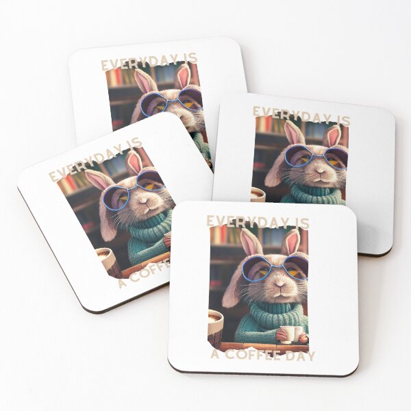 Item preview, Bunny Everyday Is A Coffee Day designed and sold by TheCreativeFab.