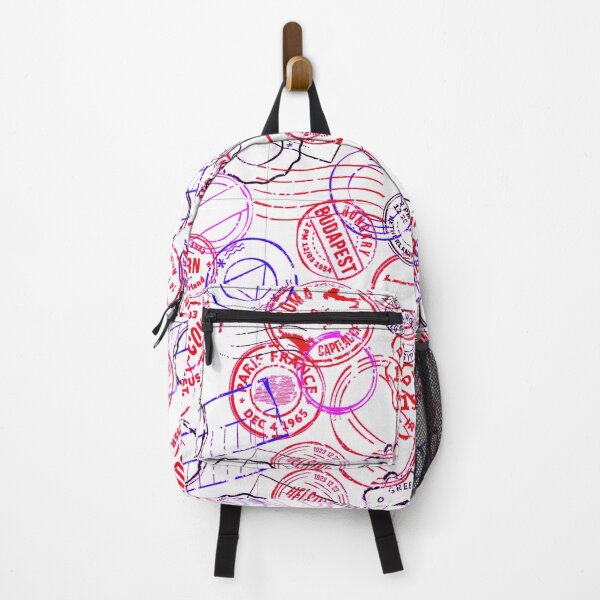 Item preview, Colorful Passport Stamps pattern - S18 designed and sold by Art-by-Geoff.