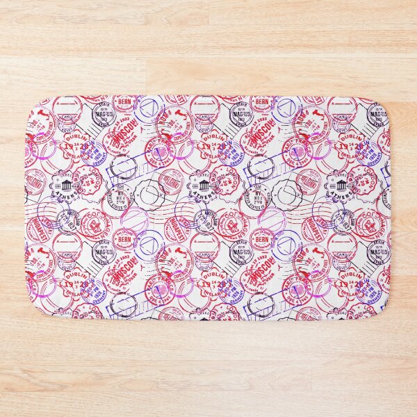 Item preview, Colorful Passport Stamps pattern - S18 designed and sold by Art-by-Geoff.