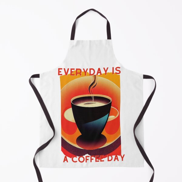 Item preview, Retro Red Art Everyday Is A Coffee Day designed and sold by TheCreativeFab.
