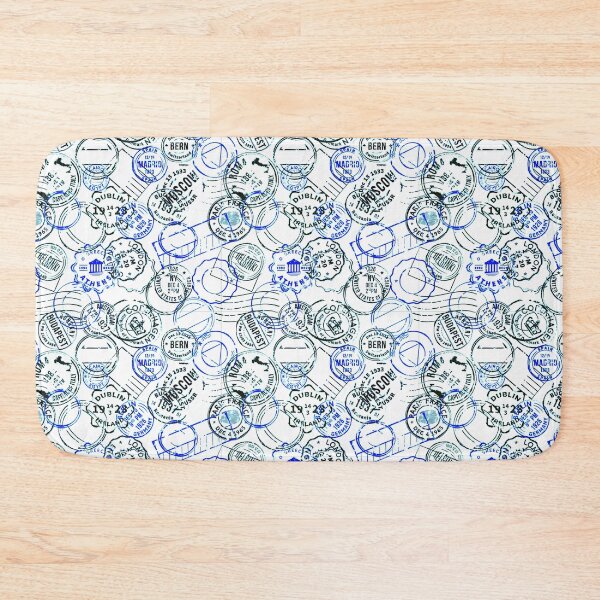 Item preview, Colorful Passport Stamps pattern - S19 designed and sold by Art-by-Geoff.