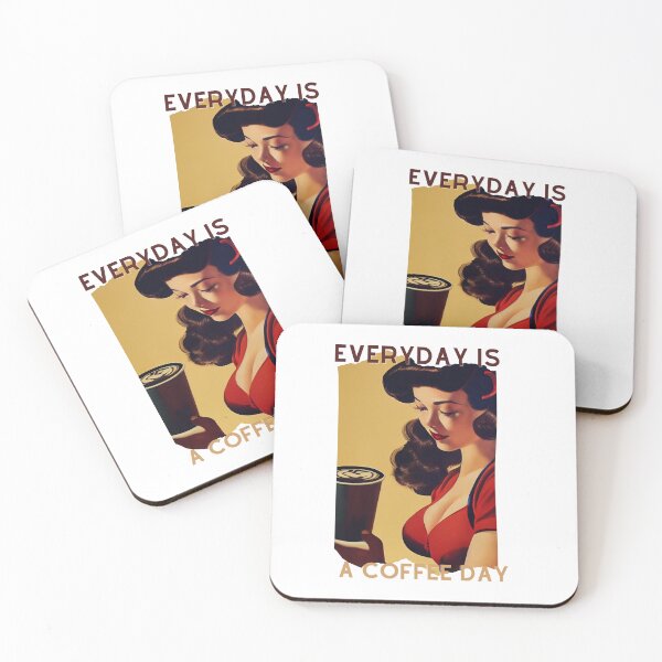 Item preview, Pin Up Girl Everyday Is A Coffee Day designed and sold by TheCreativeFab.