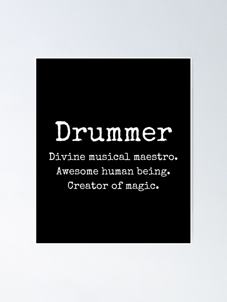 "Drummer Meaning For Drums Player And Bassist Musicians As A Percussion