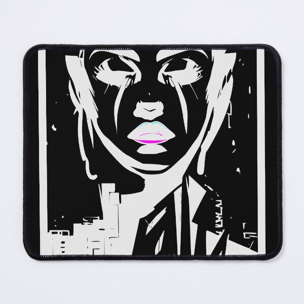 Item preview, Tech Lips - Noir woman - Futuristic - minimalist -White version designed and sold by EldritchMagpie.