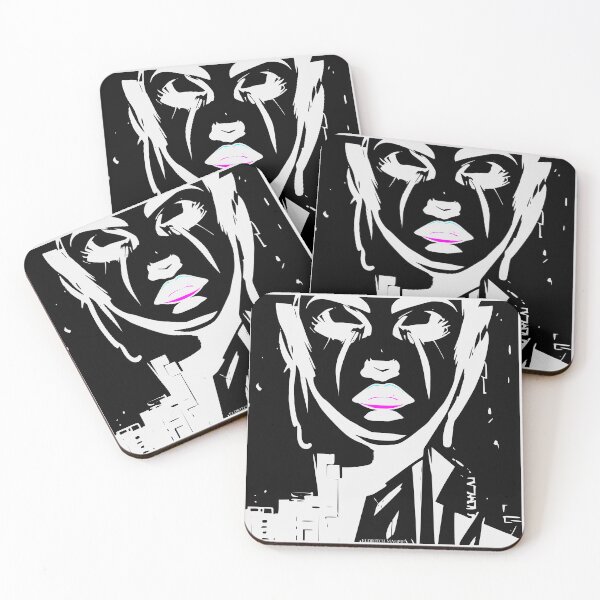 Item preview, Tech Lips - Noir woman - Futuristic - minimalist -White version designed and sold by EldritchMagpie.