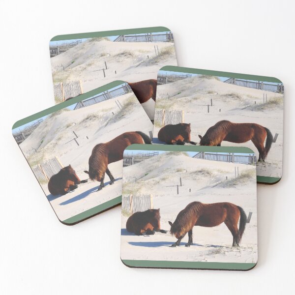 Item preview, Beach ponies in the sand dunes in Outer Banks designed and sold by Highplaces9.