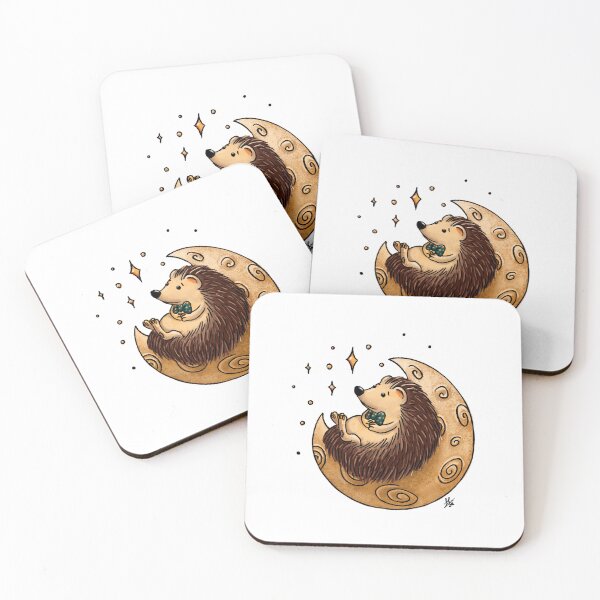 Item preview, Hedgehog over the moon designed and sold by helen-mushu.