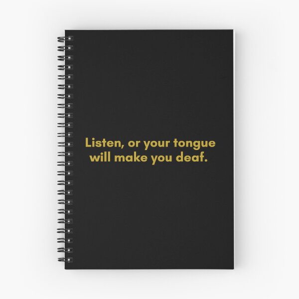 Item preview, Listen, or your tongue will make you deaf. | Native American Quote | Golden  designed and sold by Philosopherous.