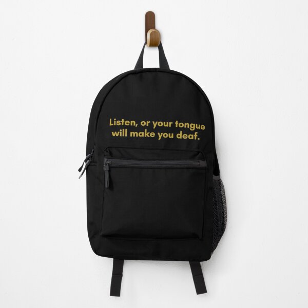Item preview, Listen, or your tongue will make you deaf. | Native American Quote | Golden  designed and sold by Philosopherous.