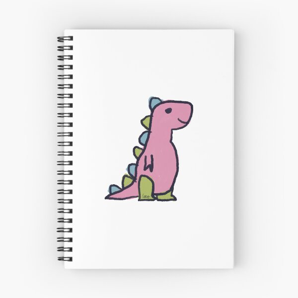 Item preview, Dino 1 (pink green blue, white background) designed and sold by MentaLee.