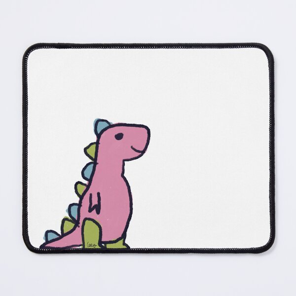 Item preview, Dino 1 (pink green blue, white background) designed and sold by MentaLee.