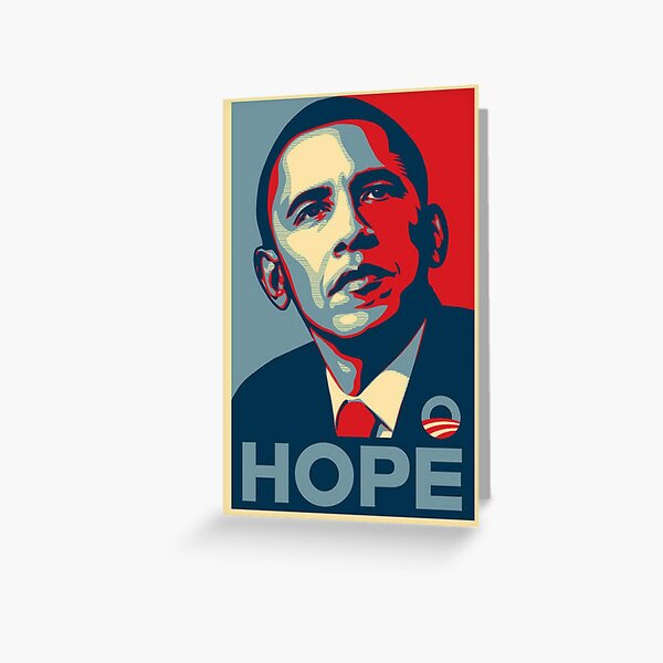 Barack Obama Hoffnung Poster Grußkarte