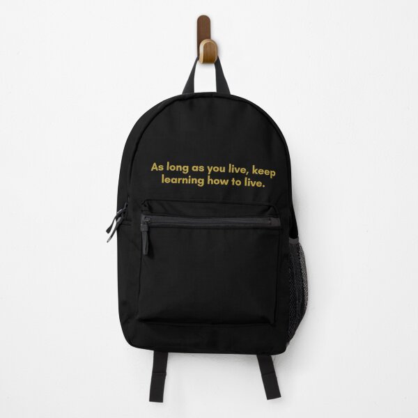 Item preview, As long as you live, keep learning how to live | Quote by Senece | Golden  designed and sold by Philosopherous.