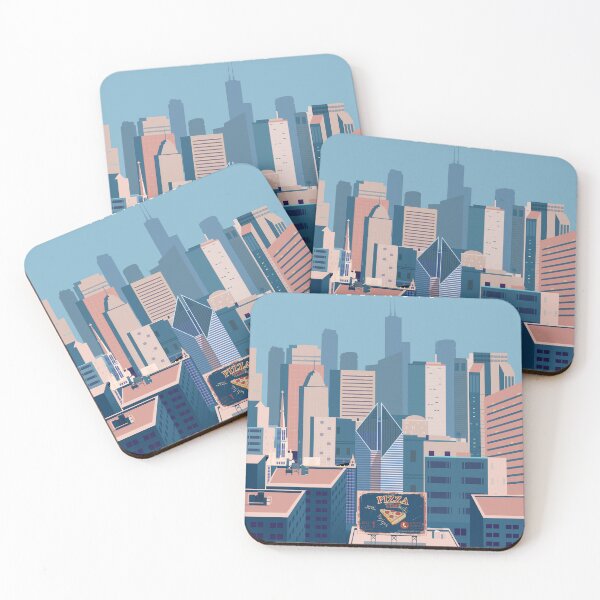 Item preview, chicago illinois city poster designed and sold by Arctic frame studio.