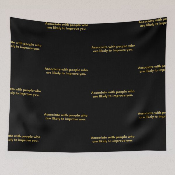 Item preview, Associate with people who are likely to improve you. | Quote by Senece | Golden  designed and sold by Philosopherous.