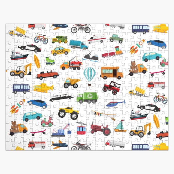 Little Boy Things That Move Vehicle Transportation Collection Jigsaw Puzzle