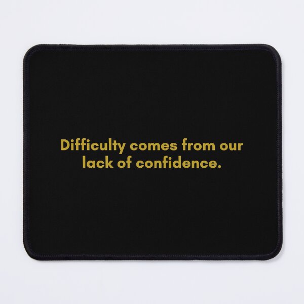 Item preview, Difficulty comes from our lack of confidence. | Quote by Senece | Golden  designed and sold by Philosopherous.