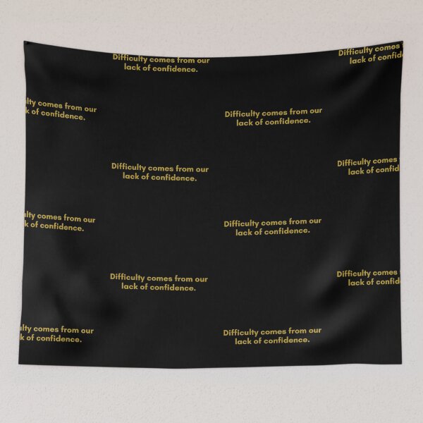 Item preview, Difficulty comes from our lack of confidence. | Quote by Senece | Golden  designed and sold by Philosopherous.