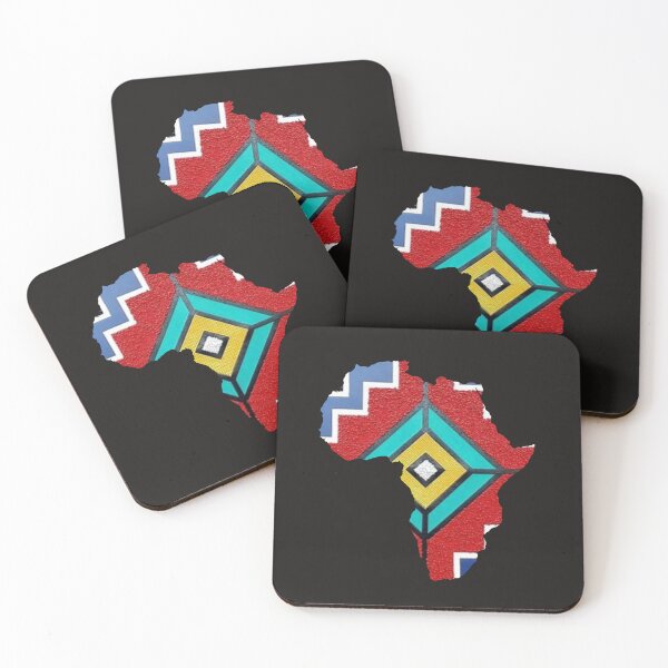 Item preview, Map of Africa displaying Ndebele artwork designed and sold by RockSolidZA.