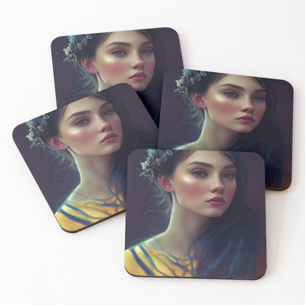 Item preview, Painted face of a innocent girl slowly taken over by evil designed and sold by Jenslemmens.