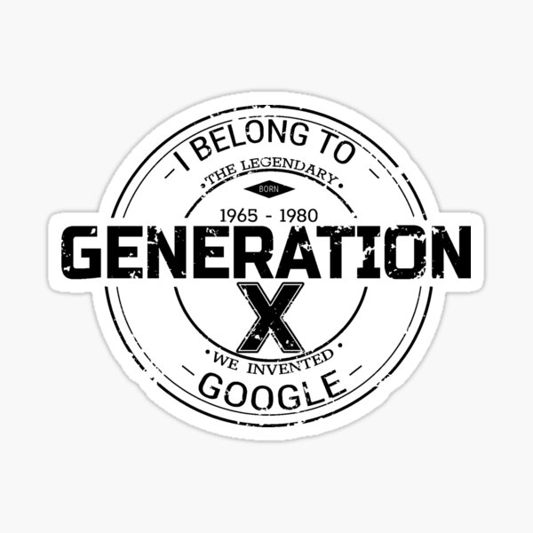 "Generation X" Sticker for Sale by ELithen Redbubble