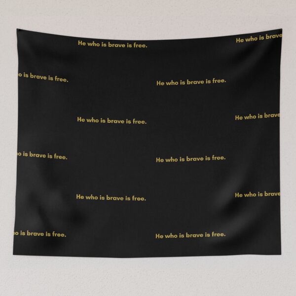 Item preview, He who is brave is free. | Quote by Senece | Golden  designed and sold by Philosopherous.