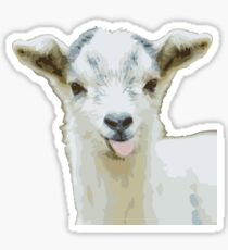 Silly Goat Tongue Sticker