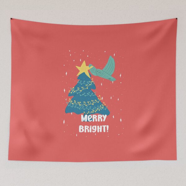 Item preview, Merry Bright Xmas Tree -  Owls Greetings collection - RBGY designed and sold by MaddaMom.