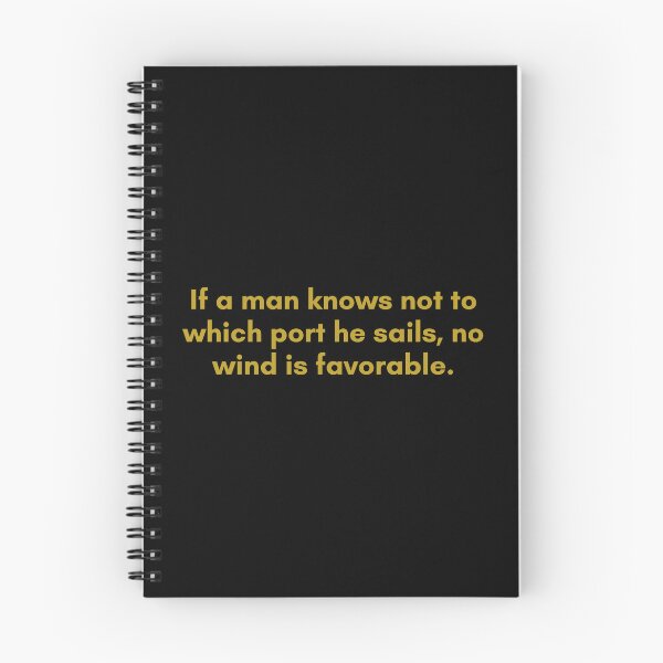 Item preview, If a man knows not to which port he sails, no wind is favorable. | Quote by Senece | Golden  designed and sold by Philosopherous.