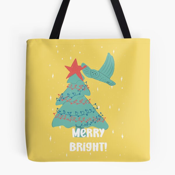 Item preview, Merry Bright Xmas Tree -  Owls Greetings collection - RBGY designed and sold by MaddaMom.