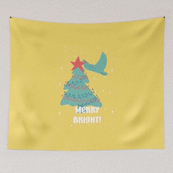Item preview, Merry Bright Xmas Tree -  Owls Greetings collection - RBGY designed and sold by MaddaMom.
