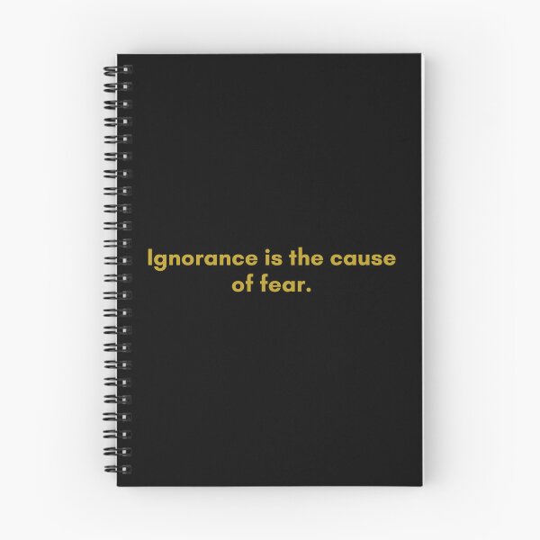 Item preview, Ignorance is the cause of fear. | Quote by Senece | Golden  designed and sold by Philosopherous.