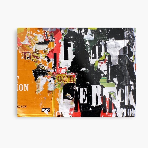 Found Collage Metal Print