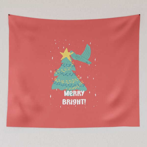 Item preview, Merry Bright Xmas Tree -  Owls Greetings collection - GBY designed and sold by MaddaMom.