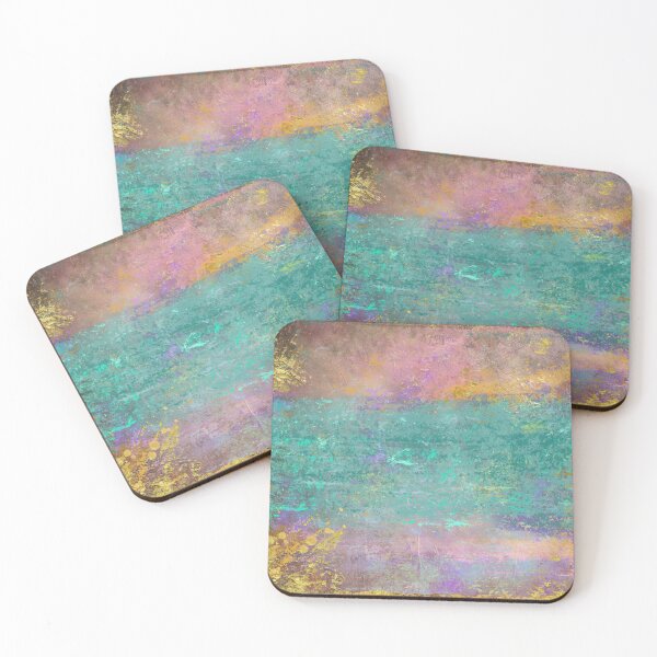 Item preview, Sunset, Barbados - Impressionist original painting with gold leaf designed and sold by Glimmersmith.