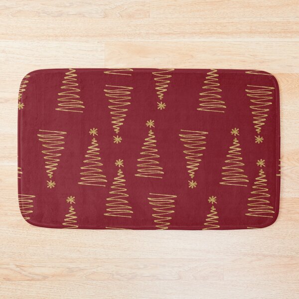 Item preview, Red and gold christmas tree pattern designed and sold by reka88.