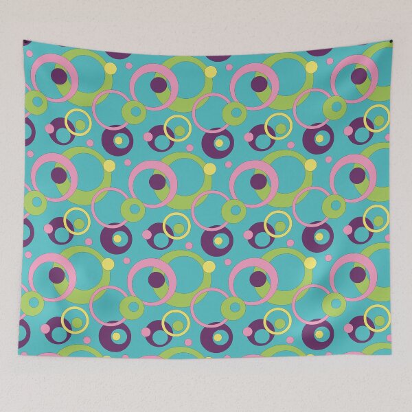 Item preview, Funky Blue Circles designed and sold by Valerie Bennett.