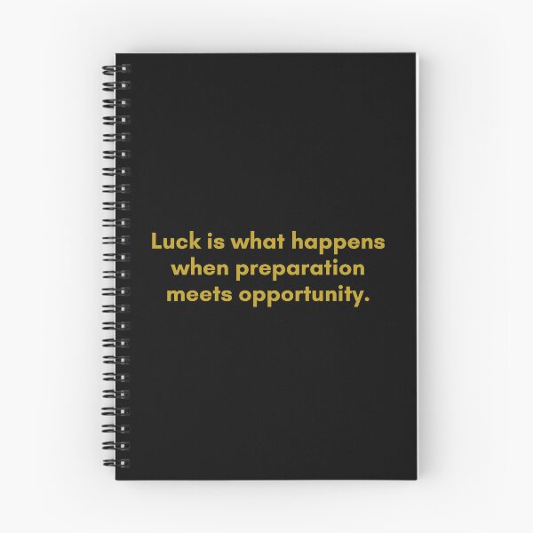 Item preview, Luck is what happens when preparation meets opportunity. | Quote by Senece | Golden  designed and sold by Philosopherous.